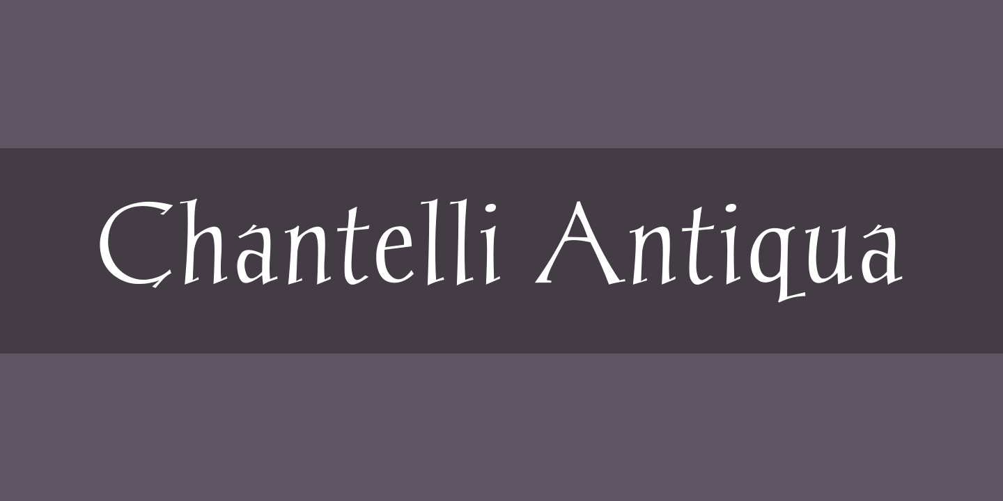 Beispiel einer Chantelli Antiqua-Schriftart